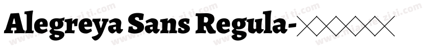 Alegreya Sans Regula字体转换